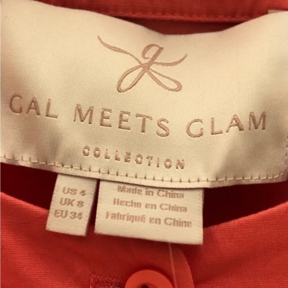 Gal Meets Glam Saffron Flutter Sleeve Jumpsuit Watermelon Size 4 NWT - Picture 7 of 11